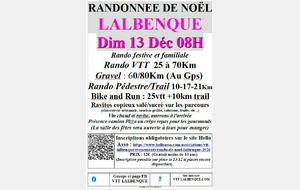 RANDO DE NOEL 2026 OUVERTURE DES INSCRIPTIONS