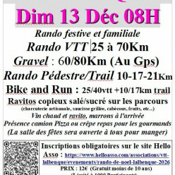RANDO DE NOEL 2026 OUVERTURE DES INSCRIPTIONS